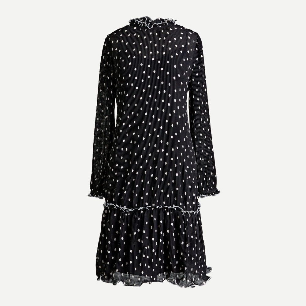 Nwt New Jcrew Pleated Womens AL427 Polka Dot Dress Sz XL